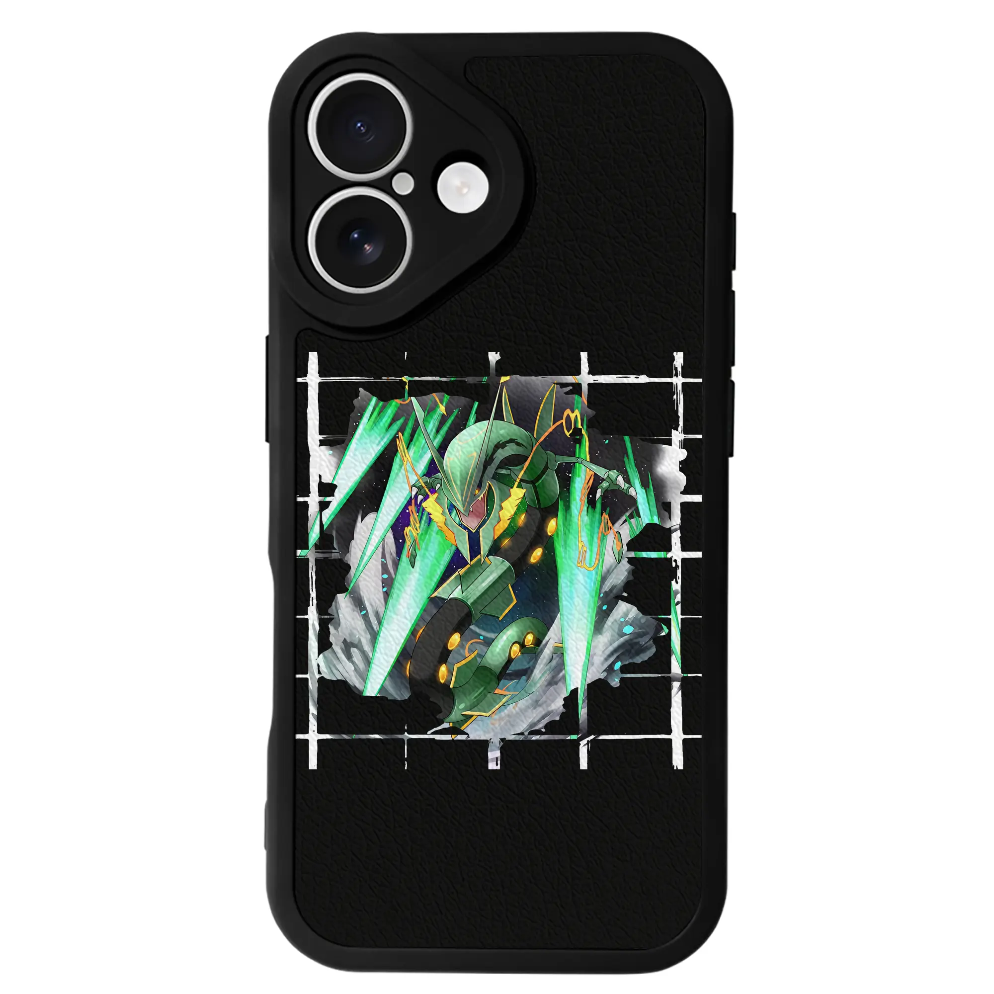 ポケモン グッズ,レックウザ - IPhone 16シリーズ対応 ・ シリコンスマホケース ・ レザー調 ・ 高精度フィット ・ 耐衝撃 ・ ワイヤレス充電対応 ・ 精密カット